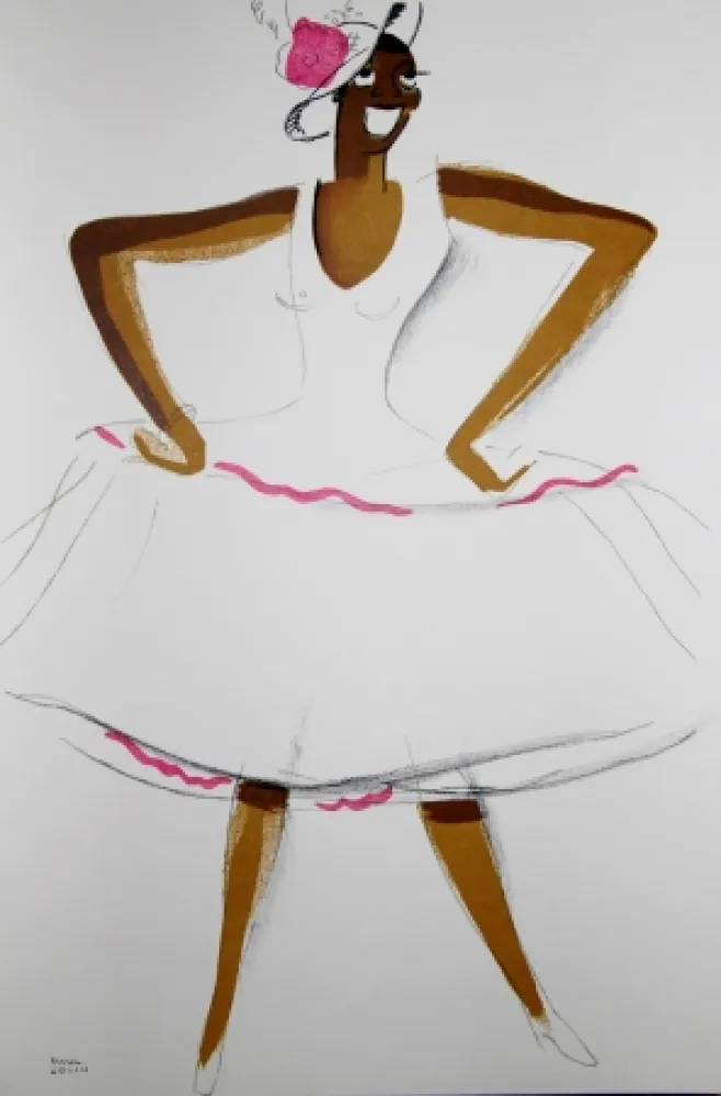 Litografia Colin - LE TUMULTE NOIR / BLACK THUNDER - Joséphine Baker - 1927