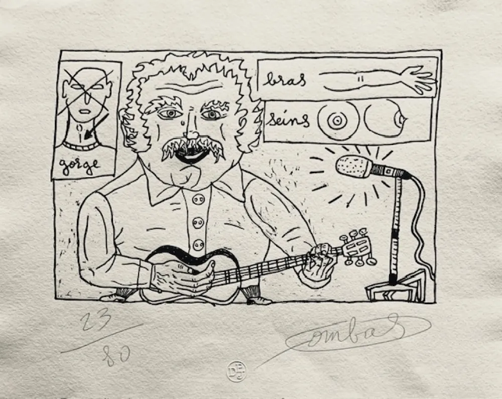 Xilogravura Combas - Gorge bras seins