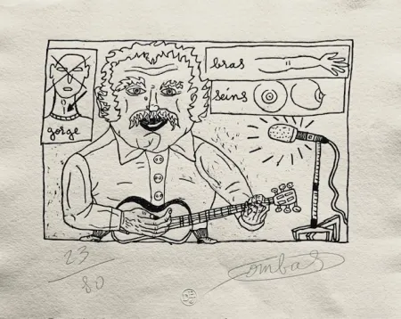 Xilogravura Combas - Gorge bras seins