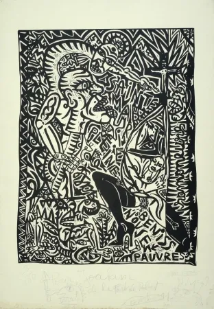 Linogravura Combas - Ramoneurs