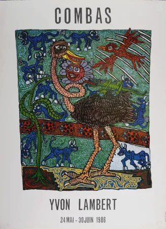 Litografia Combas - Yvon Lambert, 1986