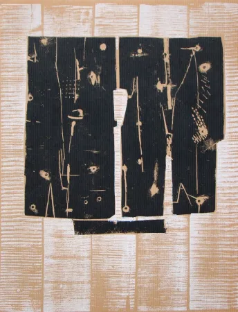 Xilogravura Consagra - Composition abstrait