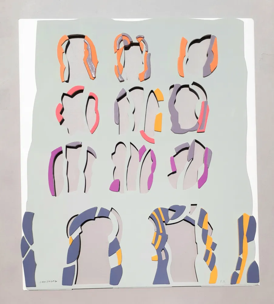 Serigrafia Consagra - Prospetto di un edificio frontale