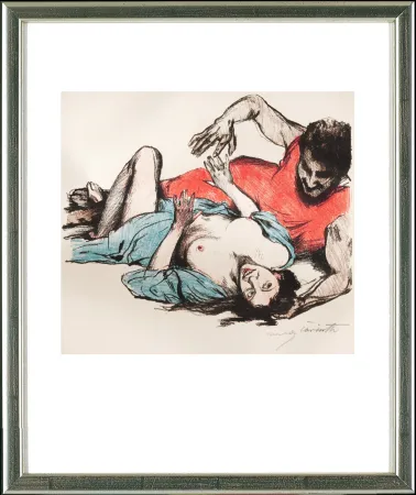 Litografia Corinth - Seine Linke liegt unter meinem Haupt...