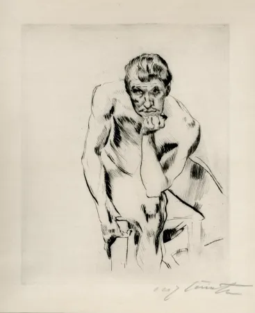 Ponta-Seca Corinth - Sitzender männlicher Akt, nachdenkend. 