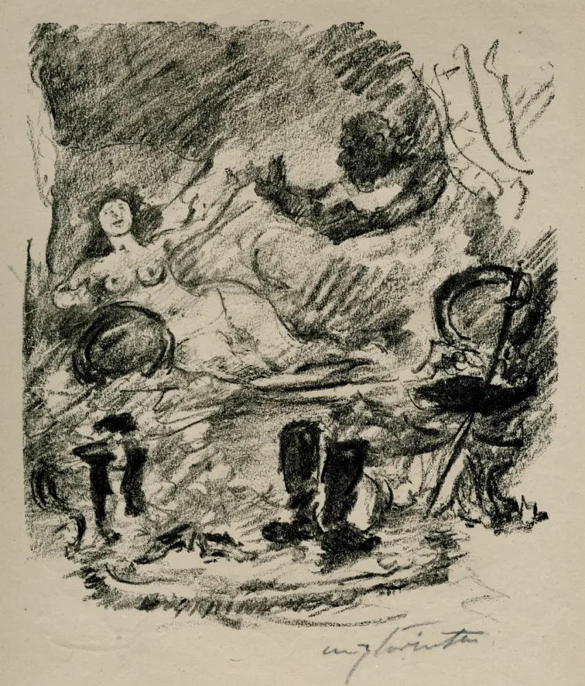 Litografia Corinth - Wiedervereinigung mit der zur Gräfin emporgestiegenen Aline