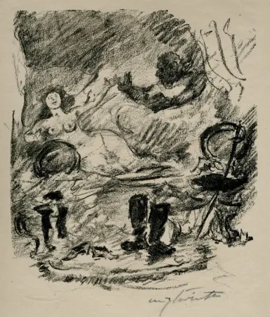 Litografia Corinth - Wiedervereinigung mit der zur Gräfin emporgestiegenen Aline