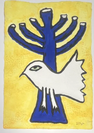 Múltiplo Corneille - Aquagravure La Menorah de la Paix, 2008