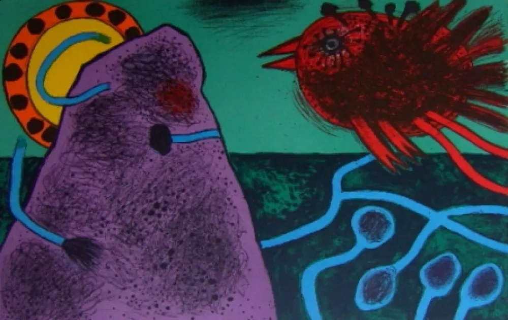 Litografia Corneille - Aurore sur la montagne