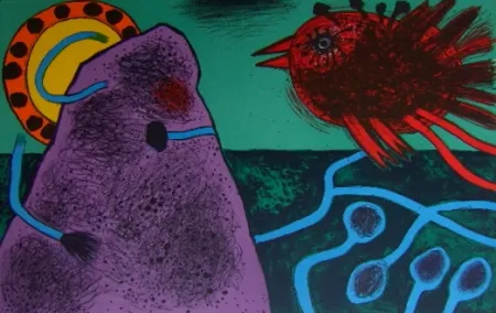 Litografia Corneille - Aurore sur la montagne