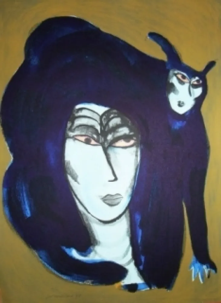 Litografia Corneille - Chat endiablé