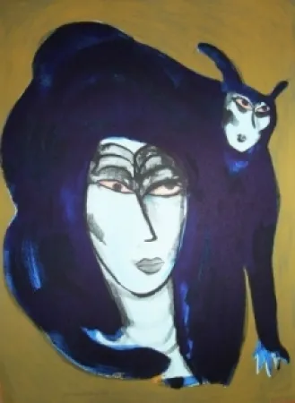 Litografia Corneille - Chat endiablé