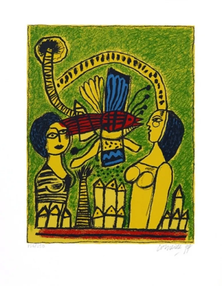 Serigrafia Corneille - Deux femmes dans la cité