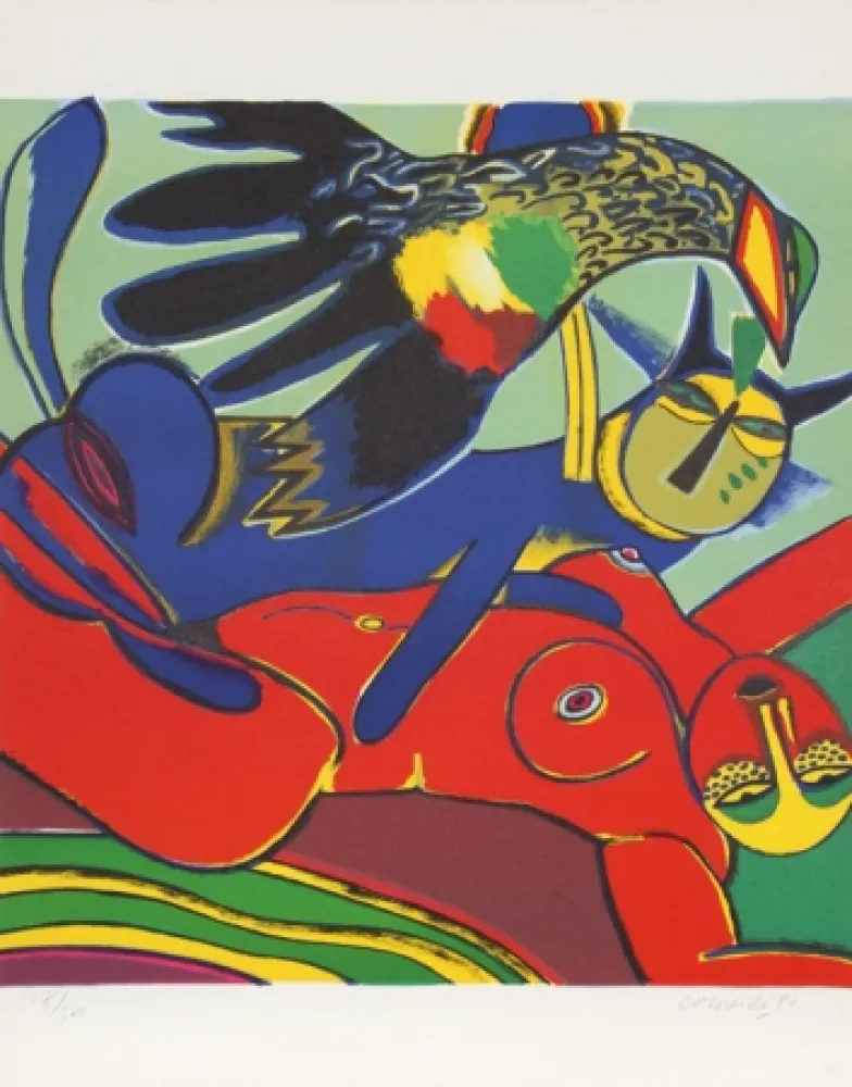 Litografia Corneille - Elle se Donne a L'ete (She Gives Herself to Summer)