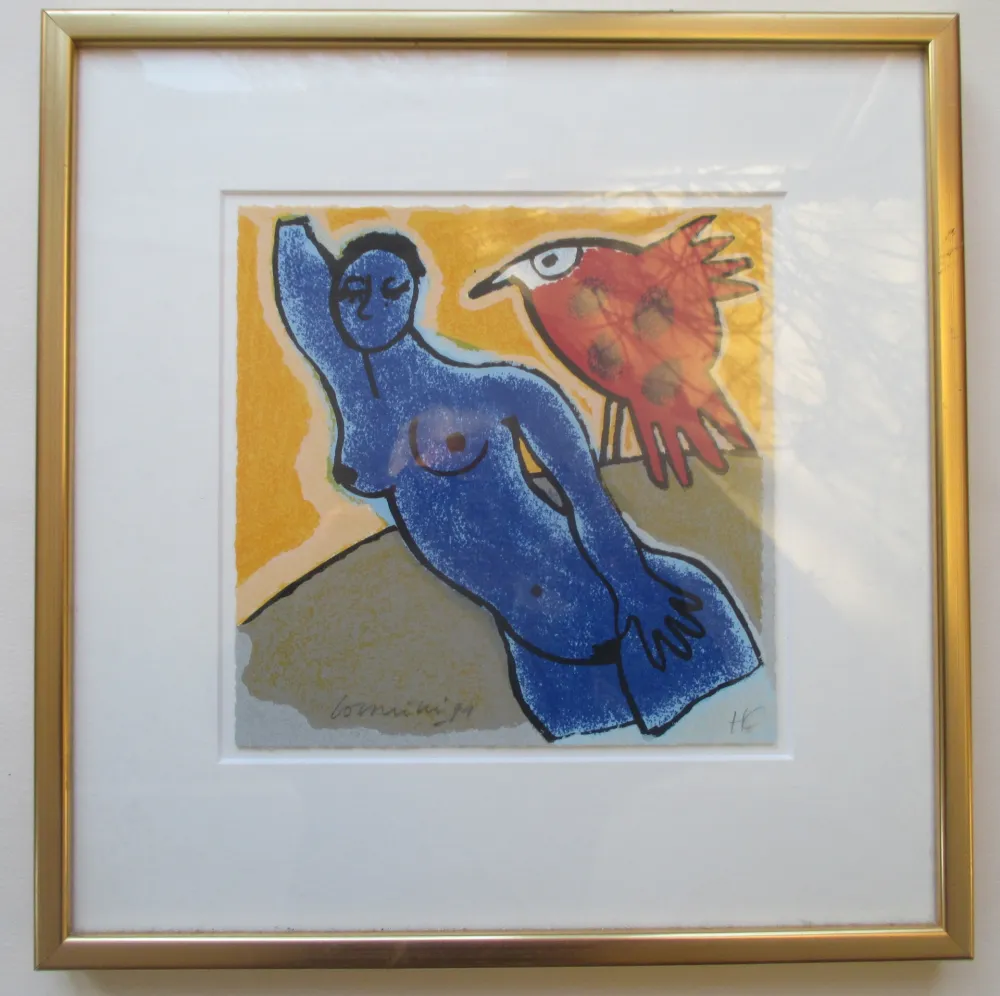 Serigrafia Corneille - Femme bleue