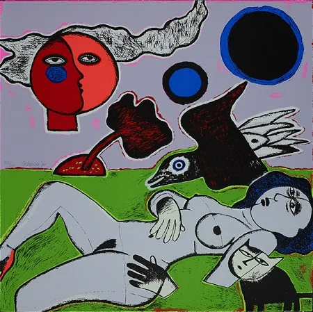 Serigrafia Corneille - Femme diurne