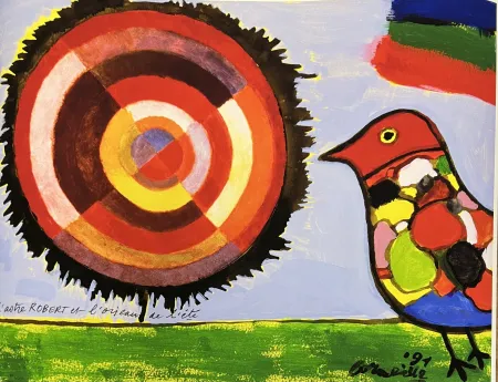 Múltiplo Corneille - Hommage au peintre Robert Delaunay 1991 - Tirage numéroté 45 ex AO