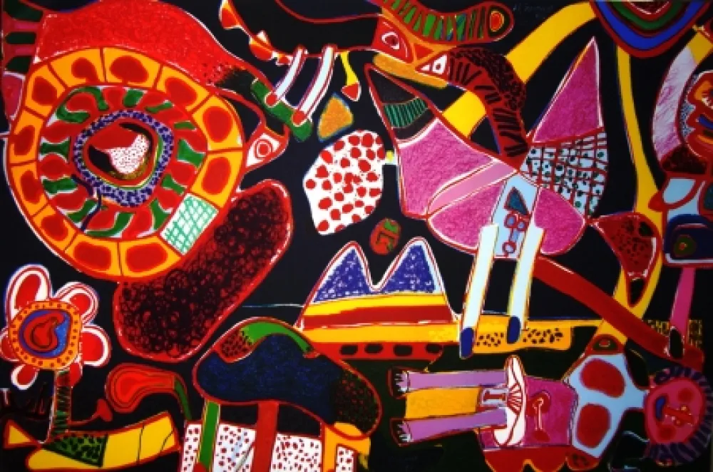 Litografia Corneille - Jardin des délices