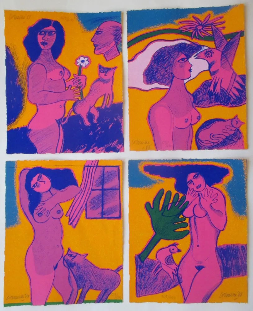 Serigrafia Corneille - La Sensualité du sensible I-IV