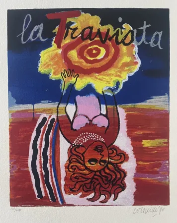 Serigrafia Corneille - La Traviata, Hommage au compositeur Giuseppe Verdi
