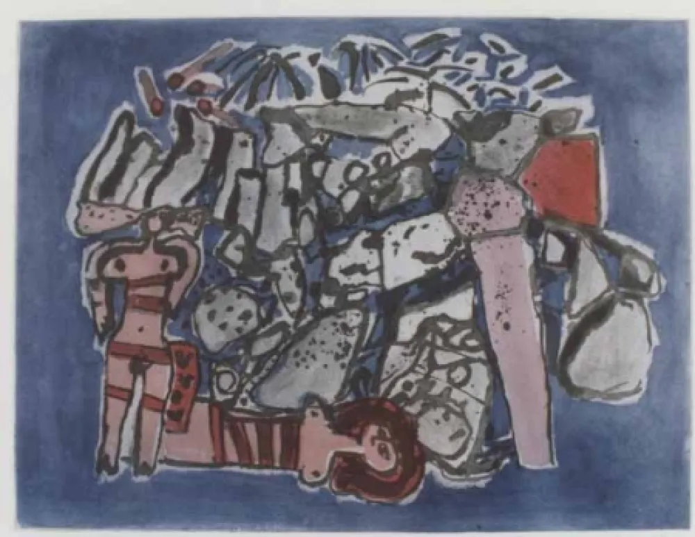 Água-Tinta Corneille - Lieu rupestre