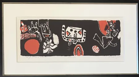Litografia Corneille - Lithographie ancienne encadrée : Hombu, 1967