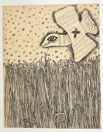 Litografia Corneille - Lithographie ancienne Herbes, 1973