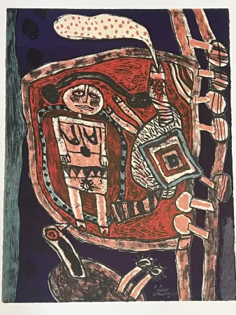 Litografia Corneille - Lithographie ancienne Piège, 1971 E/A
