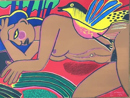 Litografia Corneille - Lithographie Femme de l'été, 1992
