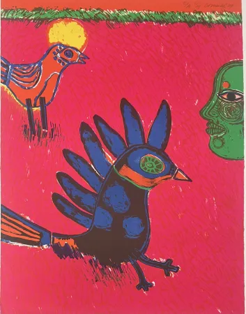 Litografia Corneille - Lithographie Herbes 1977