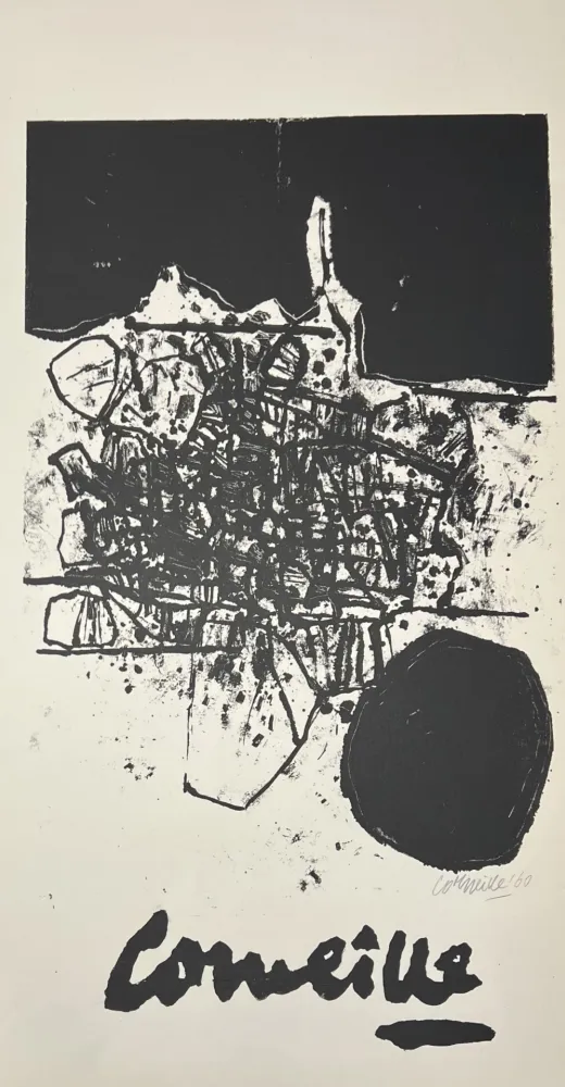 Sem Técnica Corneille - Lithographie Paysage minéralogique 1960