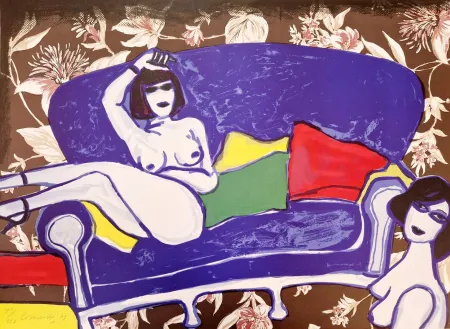 Litografia Corneille - Nus au canapé