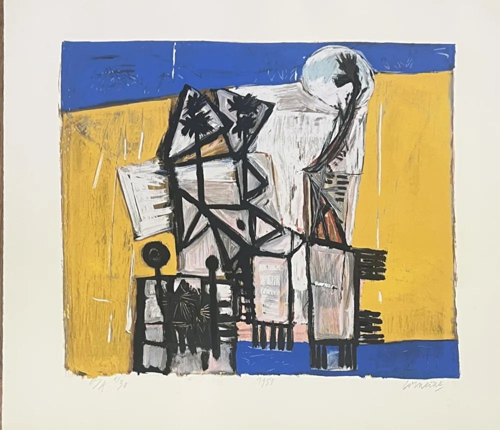Serigrafia Corneille - Sérigraphie Cobra, 1951. Exemplaire E/A