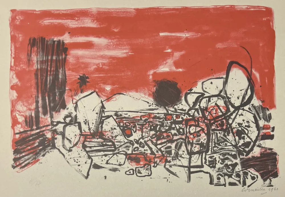 Sem Técnica Corneille - Sérigraphie Dans le Désert 1960