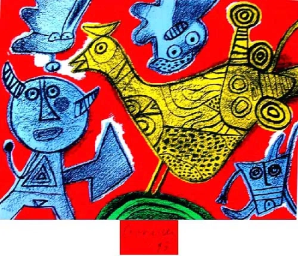 Litografia Corneille - Songes du diable