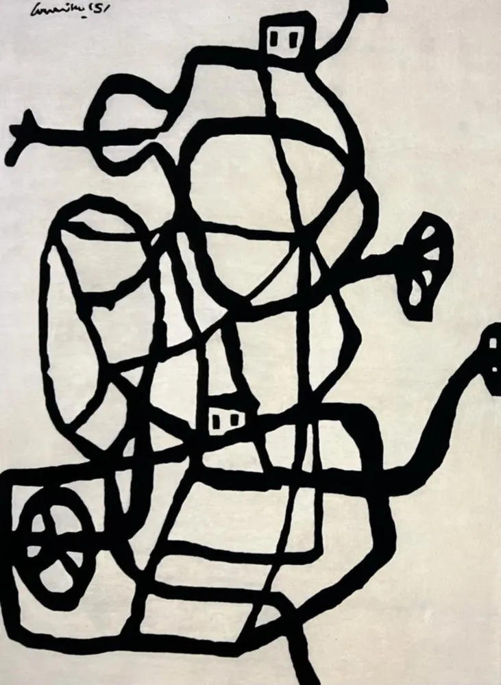 Múltiplo Corneille - Tapis rectangle Cobra 1951  - Tapis d'artiste avec certificat