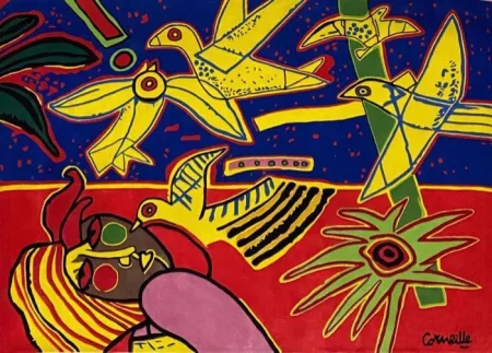 Múltiplo Corneille - Tapis Vol d'oiseaux, avec certificat