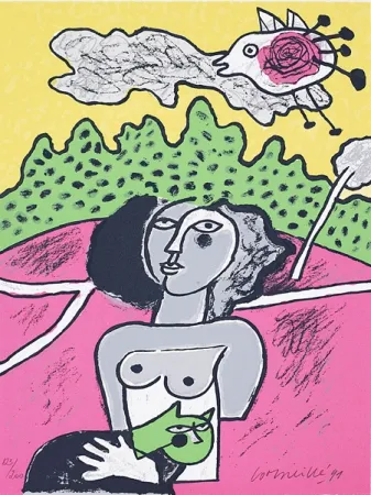 Serigrafia Corneille - Terre habitée