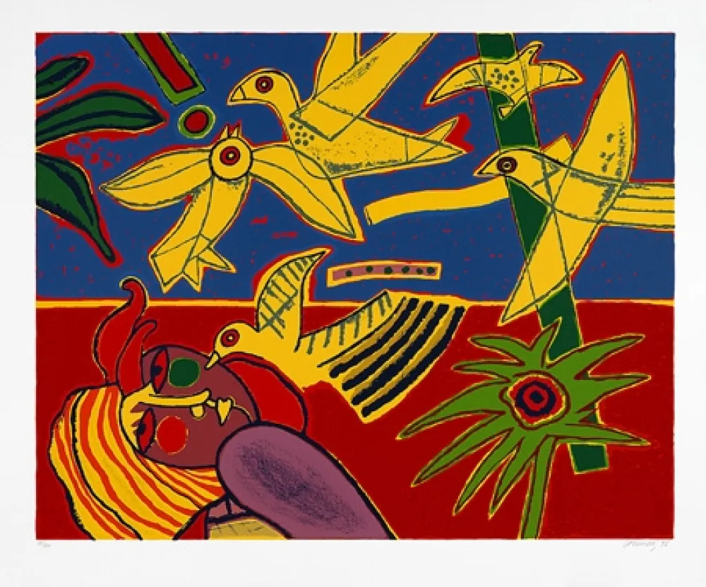 Serigrafia Corneille - Vol d'oiseaux