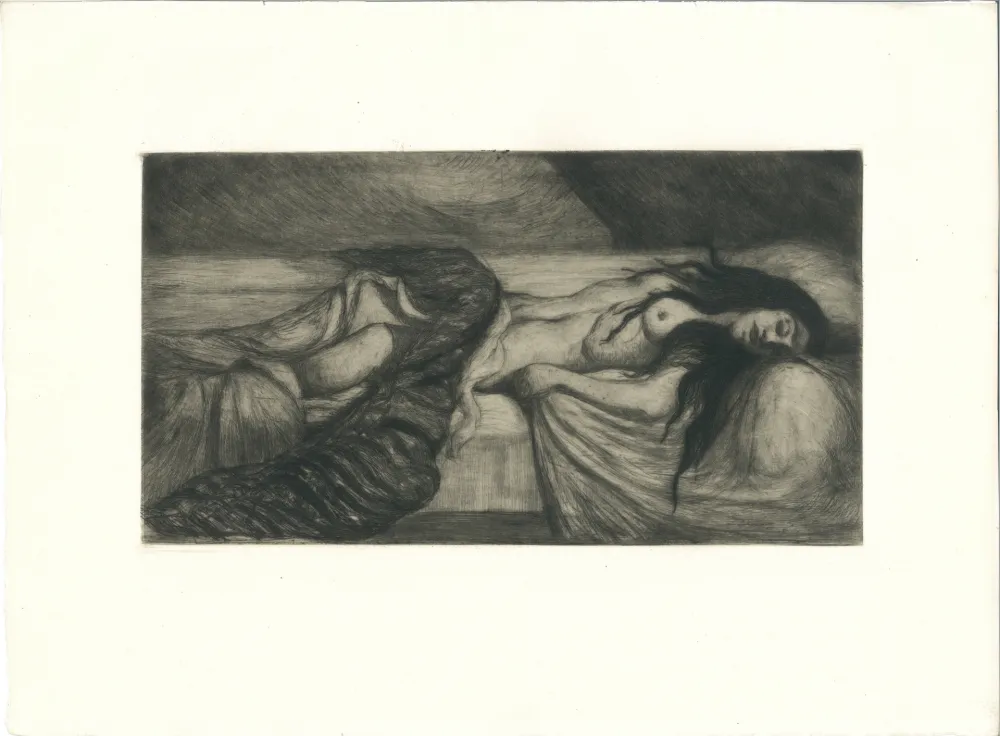 Gravura Cottet - Tristesse