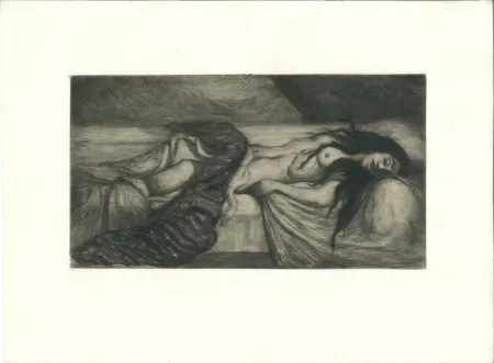 Gravura Cottet - Tristesse