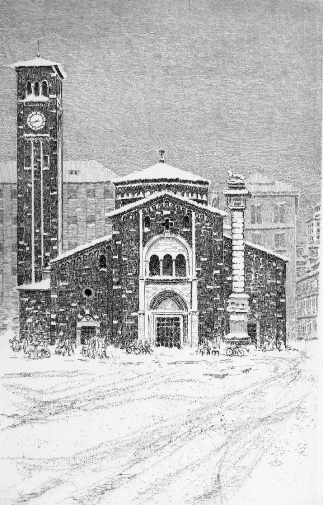 Água-Forte Cotugno  - Neve a San Babila