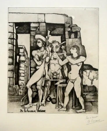 Água-Forte Courmes - Ils la laissent, Ariane