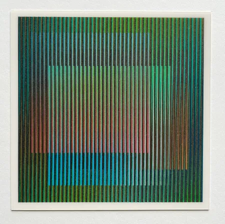 Múltiplo Cruz-Diez - Chromointerference La Difference signed card