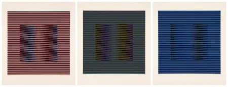 Serigrafia Cruz-Diez - ORANGE, VERTE y BLEU