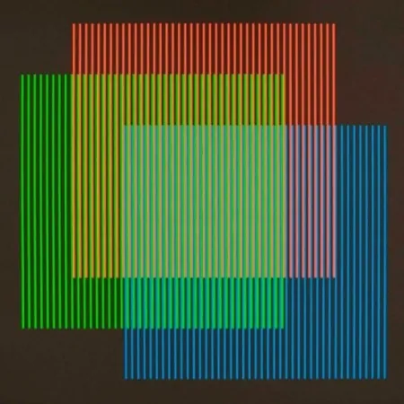 Litografia Cruz-Diez - Serie semana - Lunes