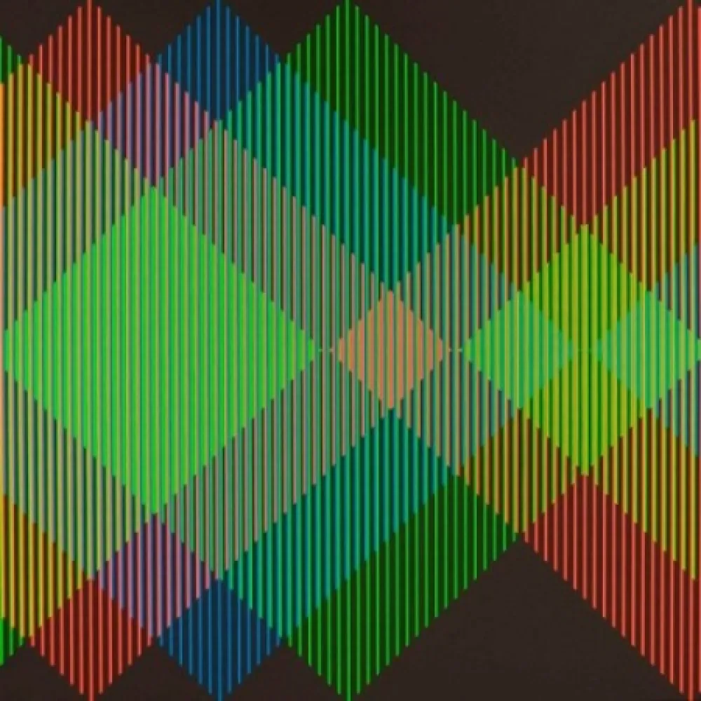 Litografia Cruz-Diez - Serie Semana - Miércoles	