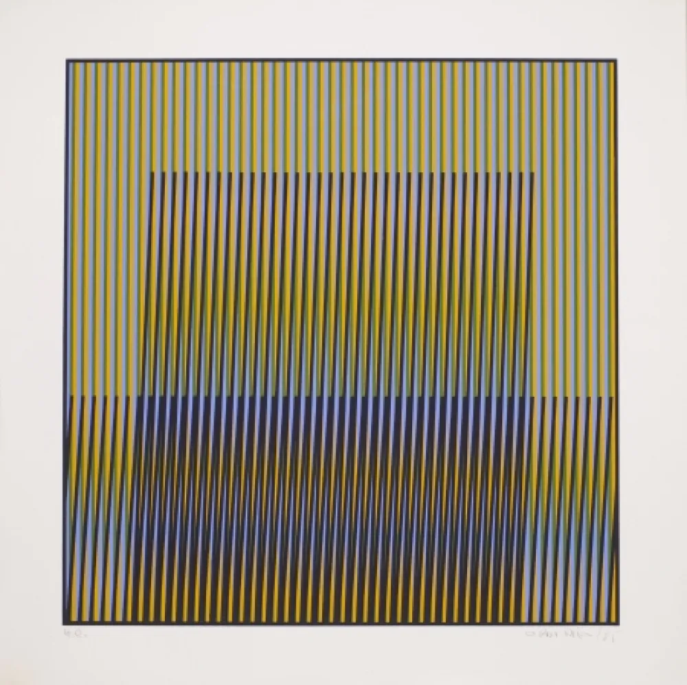 Litografia Cruz-Diez - Untitled