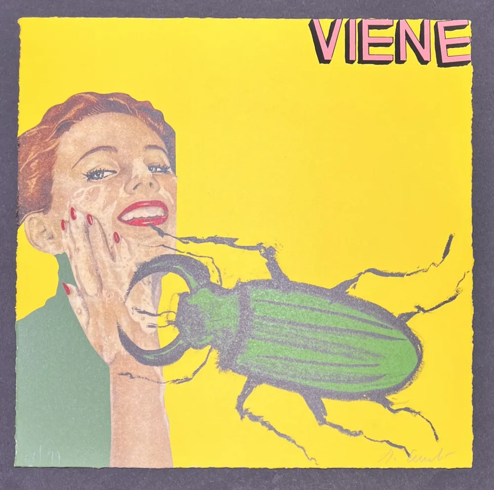 Litografia Cucchi - Enzo Cucchi (1949) - Viene - Lithograph on paper