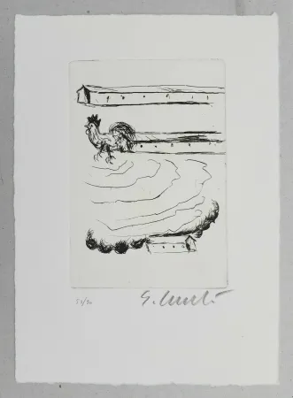 Gravura Cucchi - Fiumi di ali